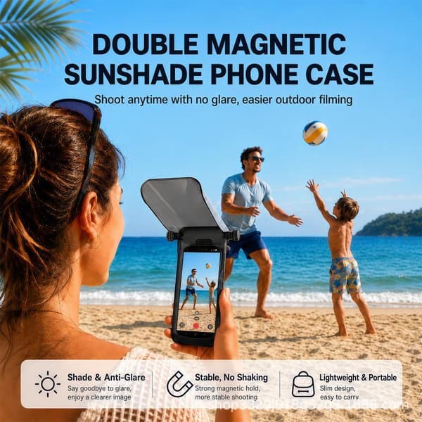 Telefonsolskydd Regnskydd Antireflex Vikbar 360-graders