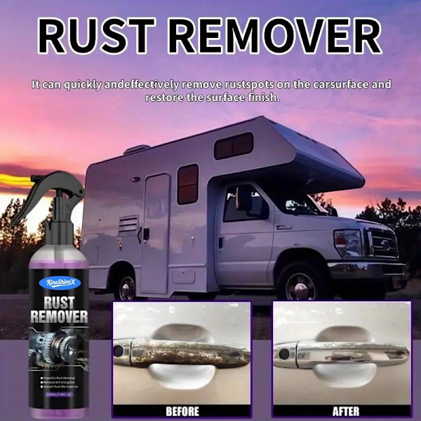 Rustfjerner Spray Sterk Eliminering Av Rust Jernoppbygging Idé 100ml  towel