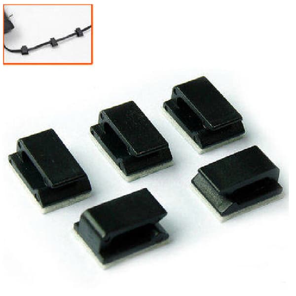 Ny 10x biltrådsledning Kabelholder Tie Clips Fixer Organizer Dr