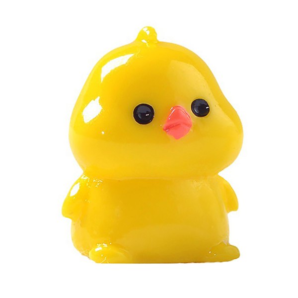 5 Stk e Mini tegneserie Chick Ornament Micro Garden Landscape Deco Yellow