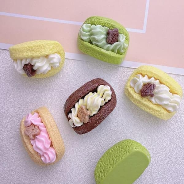 10 stk. harpiksmodell 3D kremkake-simulering DIY-tilbehør 10pcs