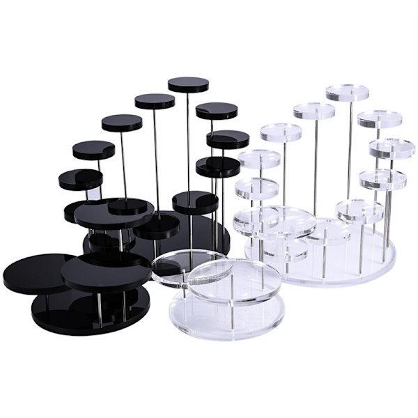 Cupcake Stand Akryl Display Stand For smykker Kake Dessert Ra Black 12