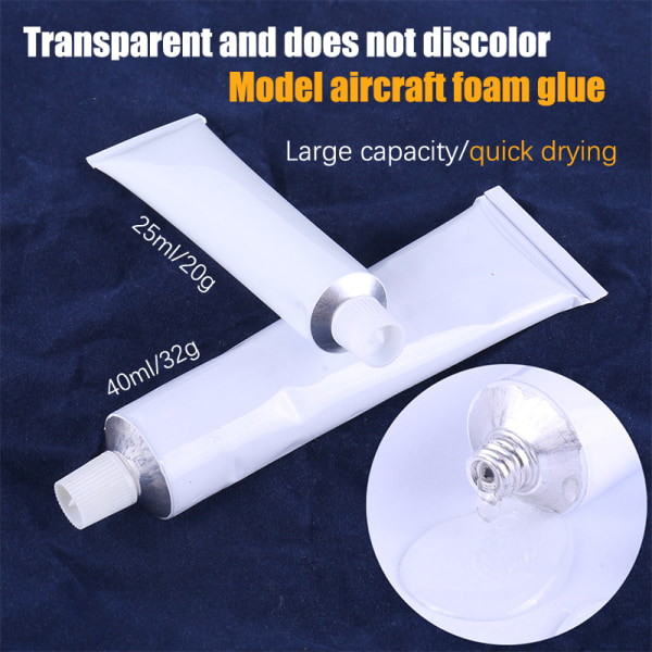 1 STK 20 g 25 ml 32 g 40 ml lim til RC-fly med fastvingede droner R B