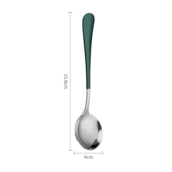 1 kpl ruostumattomasta teräksestä valmistettu pitkävartinen iso riisikeittolusikka Ramen Nood Silver green