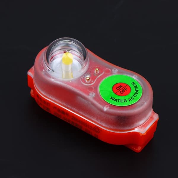 1PC LED havvandsaktiveret redningsvestlys selvlysende sikkert