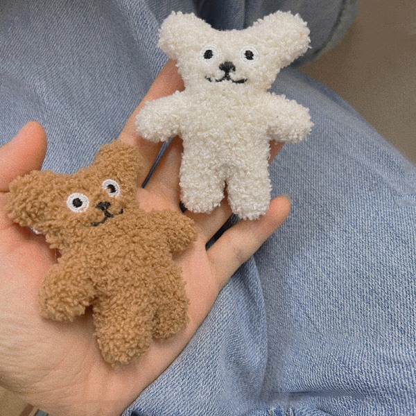 Ins rintaneula Bean Bear pehmonukke ja sarjakuvapintainen koululaukku riipus Brown