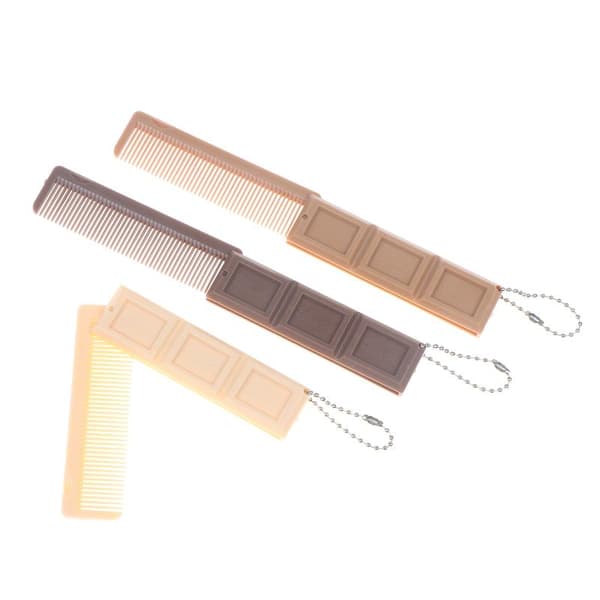 2-i-1 Sammenfoldelig Chokoladeformet Foldekam Med Sminkespejl Light Brown