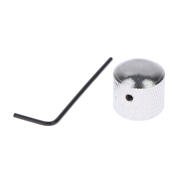 Metal Dome Tone Gitarr Volym Tonknappar Potentiometerkontroll Silver