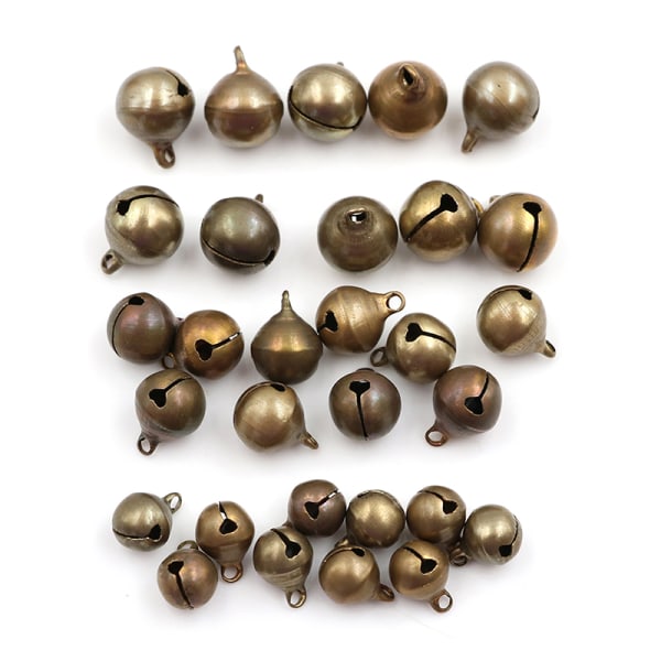 10 Bronze Metal Jingle bell Loose Beads Festival Party Christmas A