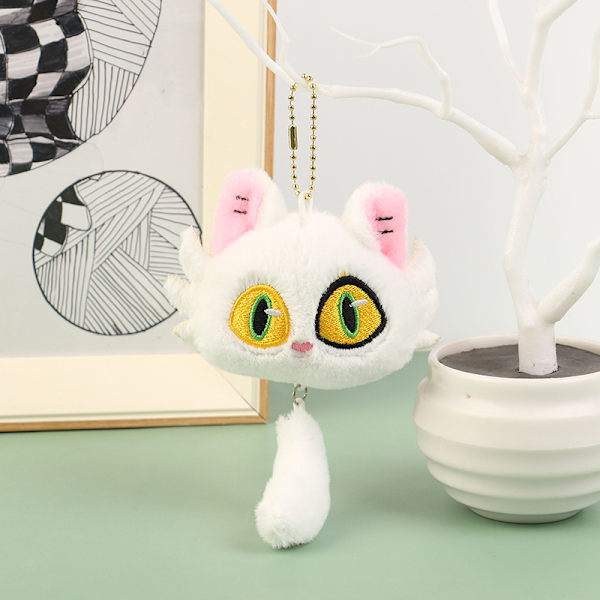 e Cat Pehmolelu Suzume no Tojimari Anime Doll Riipus avaimenperä White