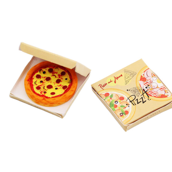 1Sæt 1:12 Dukkehus Miniature Pizza m/Pakkeboks Model Køkken