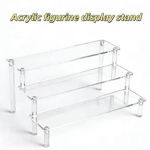 1 set 20 cm 1-4 lager akryldisplayställ Trapetsformad förvaring 2Layer 20x8cm