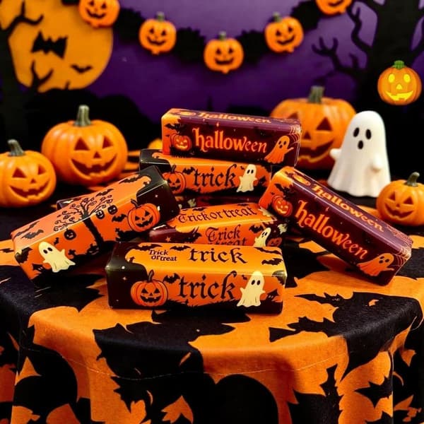 Halloween Langsomt Stigende Legetøj Græskar Spøgelse Flagermus Print Fest