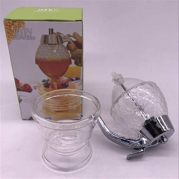 Klar honning sirup dispenser Akryl køkkenholder grydebeholder