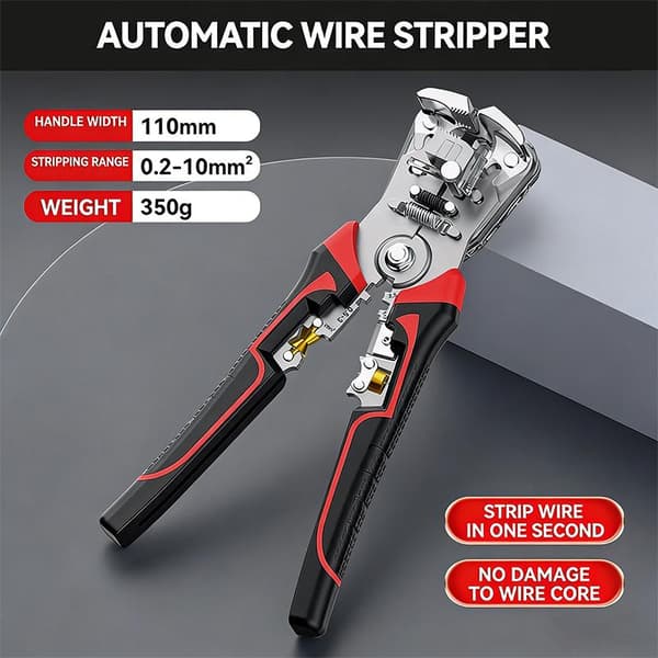 Multifunktionel automatisk wirestripper tang elektriker kabel Red