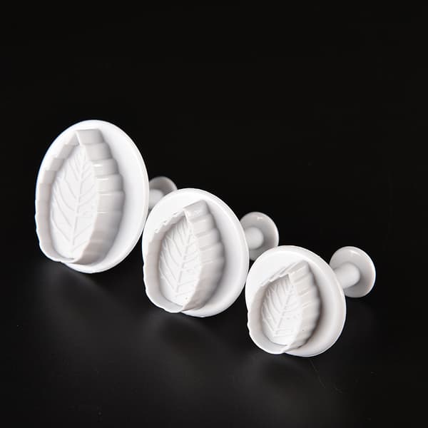 Nytt 3 st Cake Xmas Leaf Plunger Fondant Decorating Sugarcraft