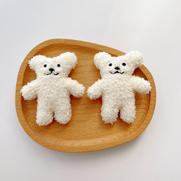 Ins Brosch Bean Bear Plush Doll e Cartoon Pin Skolväska Pendan Brown