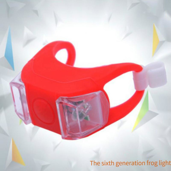 Cykelljus 6 Generation Frog Light AG10 Batteri Silikon Lig white