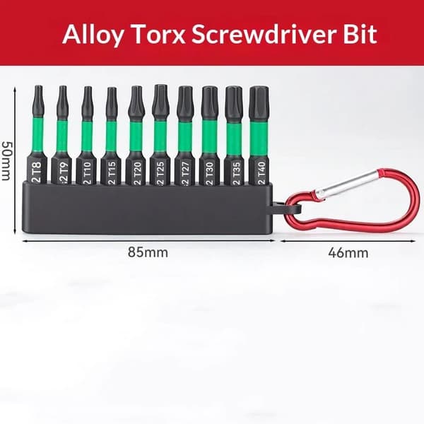 10 st magnetiska bitsats med hög hårdhet Torx sexkantbits A2