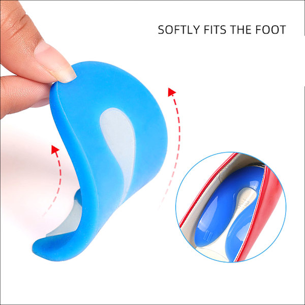 Silikongel Insoles Heel Cushion Sulor Lindrar fotsmärta ar Fa S