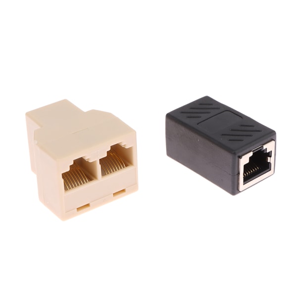 RJ45-kontakt 1-til-2-veis LAN Ethernet-kabel Nettverk Cate6 Spli A