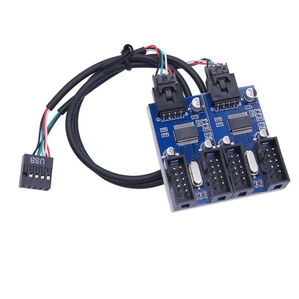 1 stk. 9-bens USB-splitter bundkort USB hun-interface-header