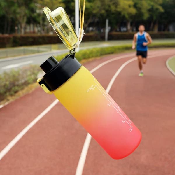 500ML Sportvattenflaska med stor kapacitet, gradientfärgkopp D