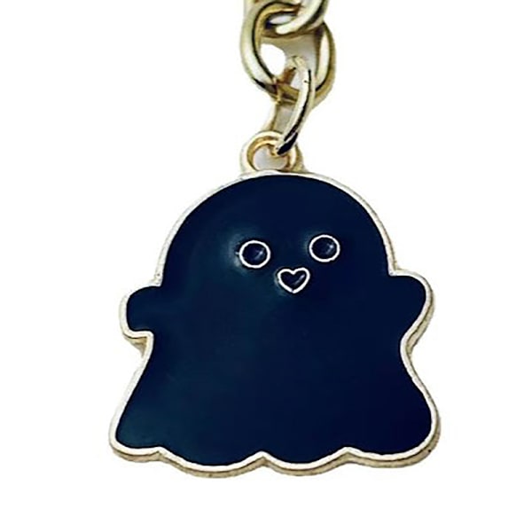 Sarjakuva mustavalkoinen Ghost Halloween avaimenperä autolaukku Keyrin White