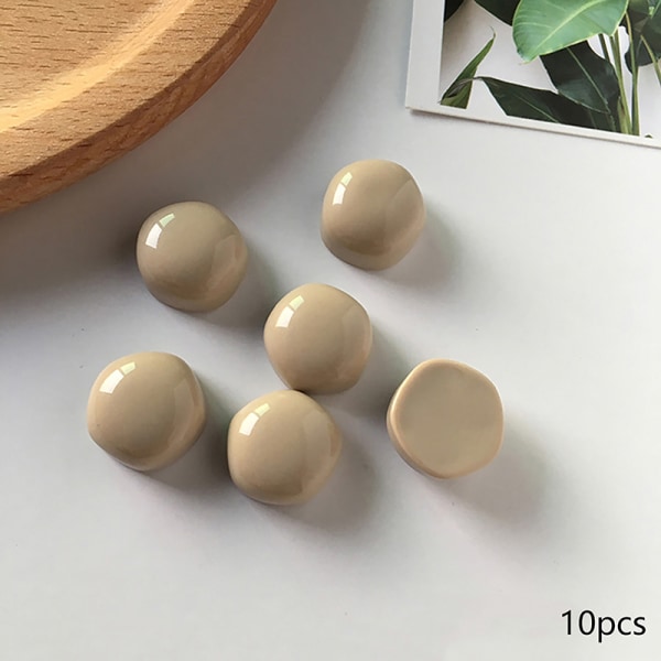 10 kpl pyöreitä jääkaappimagneetteja 15 mm pieni jääkaapin tikku Beige
