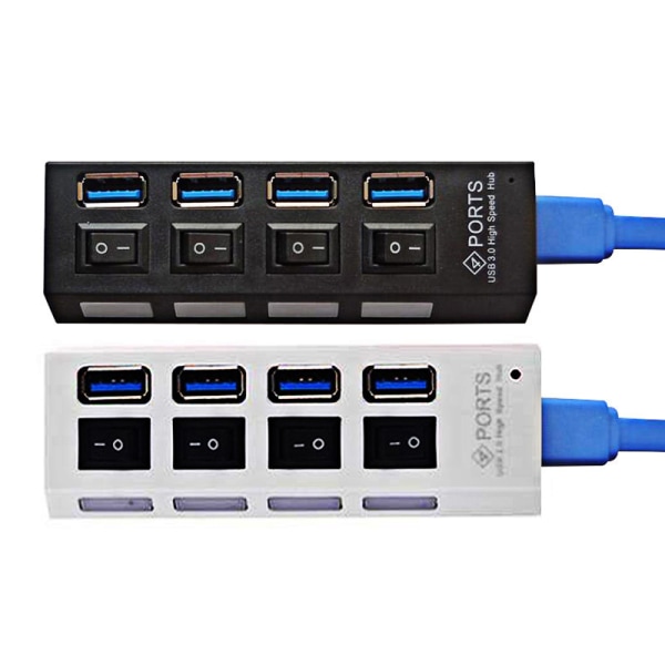 USB Splitter Strømadapter 4/7 Port Multiple USB3.0 USB Splitt A1