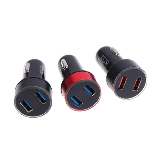 1 st dubbel USB billaddare adapter billtändare LED voltmeter mob A4