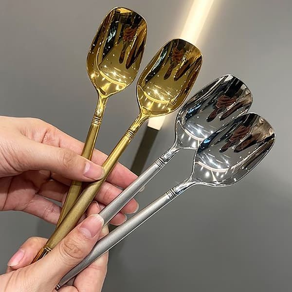 Rustfrit stålske Tykke Langgrebssuppeske Til Hot Po Silver