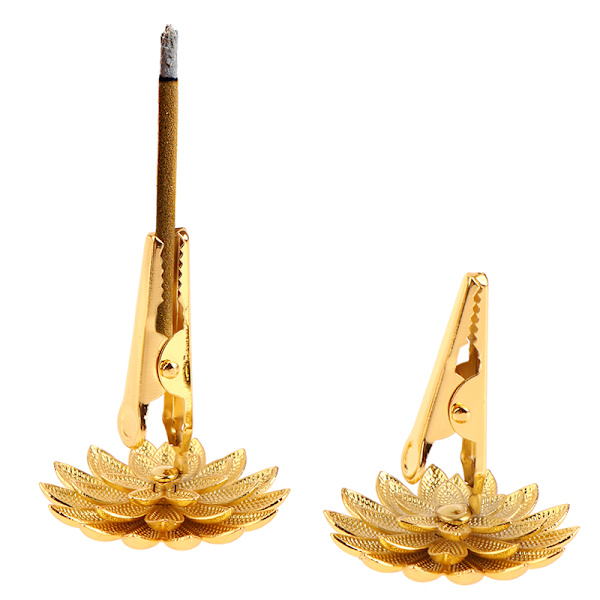 1 st rökelsestickhållare Lotus doftklämma rökelsekar sandelträ