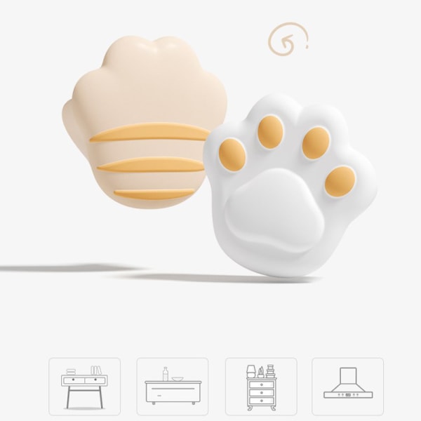 2PC Cartoon Cat Paw Safety Protector Baby Silicone Protector Ta A1