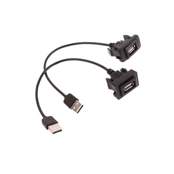 Bil Dashboard Flush Mount USB Panel Forlengelseskabel Adapter Soc B