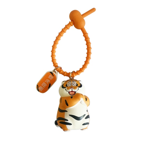 e Tiger Nøglering Vedhæng Elastisk Stretch Anime Character Model A4