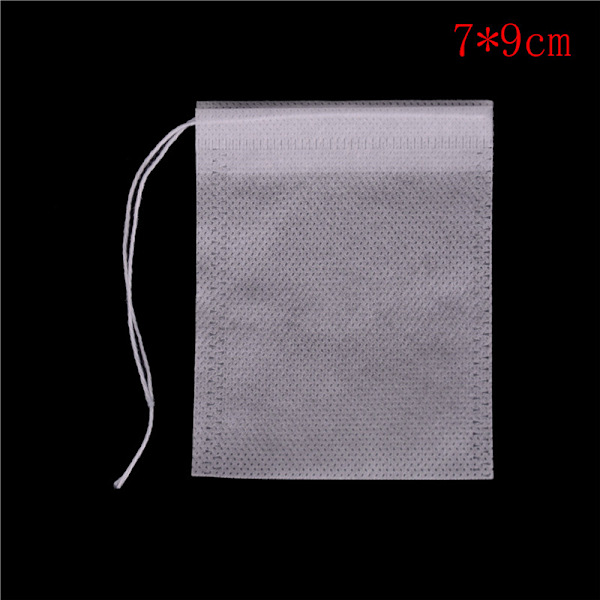 100 kpl Kuitukangas Tyhjät Teepussit String Heat Seal Suodatinpaperi He 7*9cm