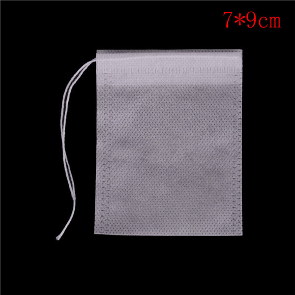 100 stk Non-woven tomme teposer String Heat Seal Filter Paper He 7*9cm