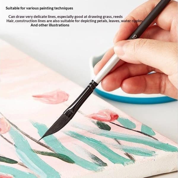 1/4 st dragtrådsmålarpensel Gouache Nylonhår -formad akvarell A3