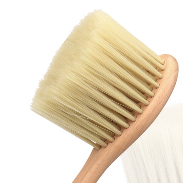 Træbørste Kam Hals Ansigt Duster Barber Hår Fejning ting St A2