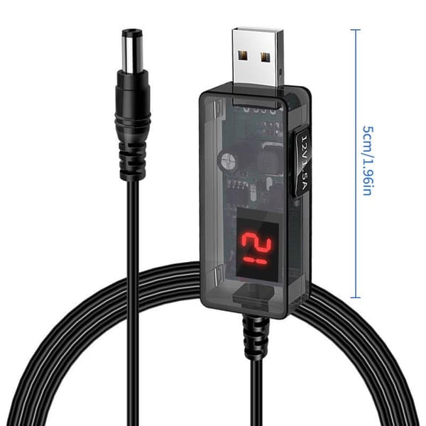 USB strømforsterkerlinje boost-omformeradapter med indikatorlys