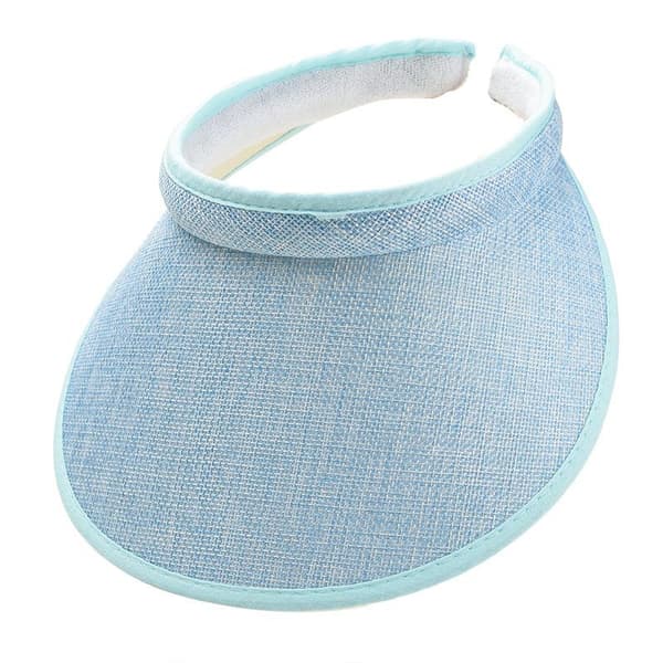 Solhatt Bärbar Bred Brätte Strandhattar Utomhus Resa Vikbar Light blue