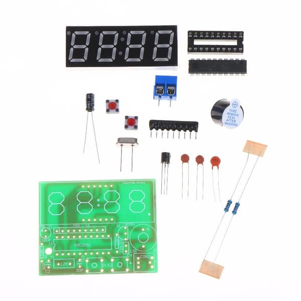DIY 4-siffrig digital elektronisk klocka-kit LED tidsvisningsmodul 1Set