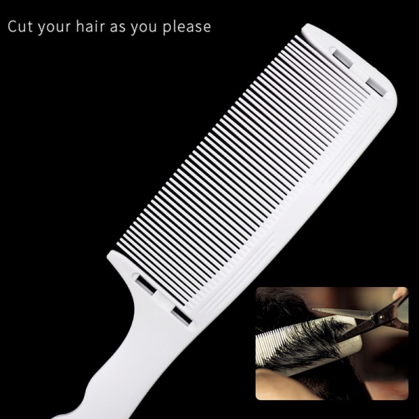 1 st Curved Clipper Comb Herr Barber Stylist Flat Top Brush tenn Black