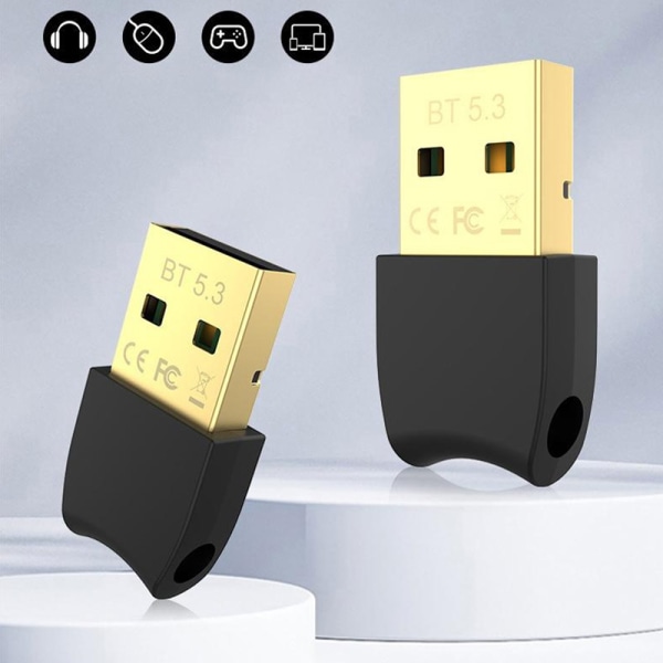 USB Bluetooth Adapter Trådlös 5.3 Dongel För PC Högtalare Tråd