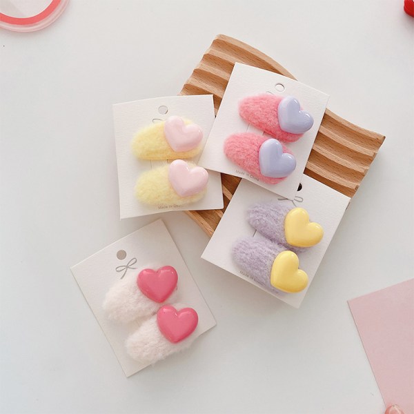 Pehmo Heart Hiusklipsit Candy Color Lasten Mini Hiusklipsit Hea A5