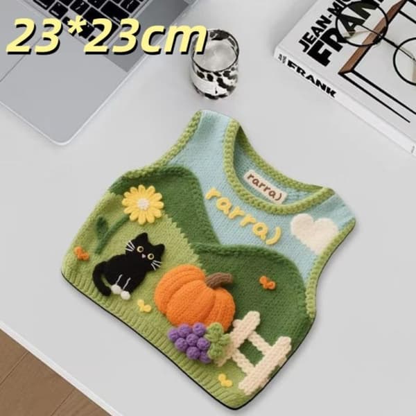 1 stk. simuleret strikket sweater musemåtte skridsikker A7