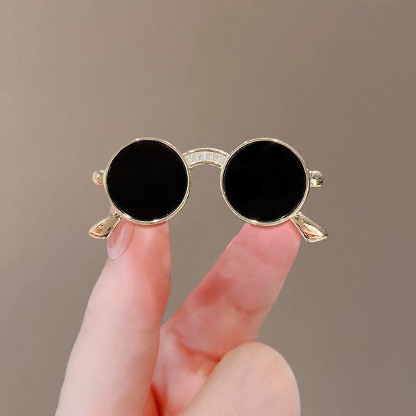 Punk Mini Solbriller Brosjer Vintage Metal Briller Formede Pins