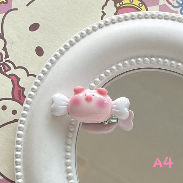 1kpl/6kpl Cartoon Candy Barrettes Mini Resin-hiusneula tytöille C A4