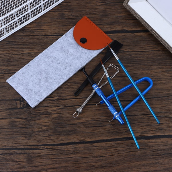 Keyboard Cleaning Tool Kit Metall Keycap Puller Stamhållare Swit B